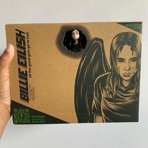 2 dolls one water bottle and 48 stickers.